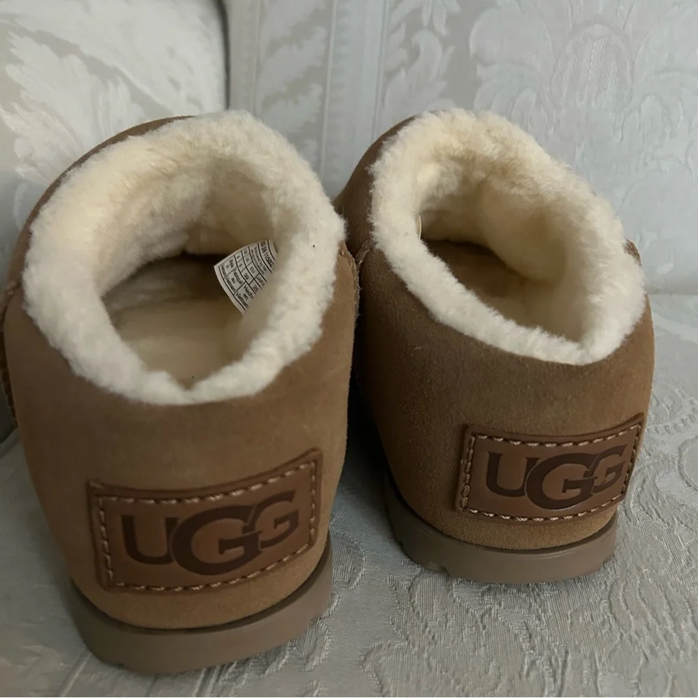 UGG Pumped Slide Camel 1158215 Women's 8 with shearling